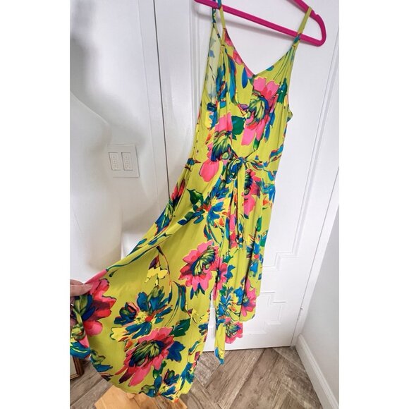 Ivy Street Sz XL Wide Leg Jumpsuit Spaghetti Strap BOLD Floral Summer Comfy CUTE - Picture 12 of 12
